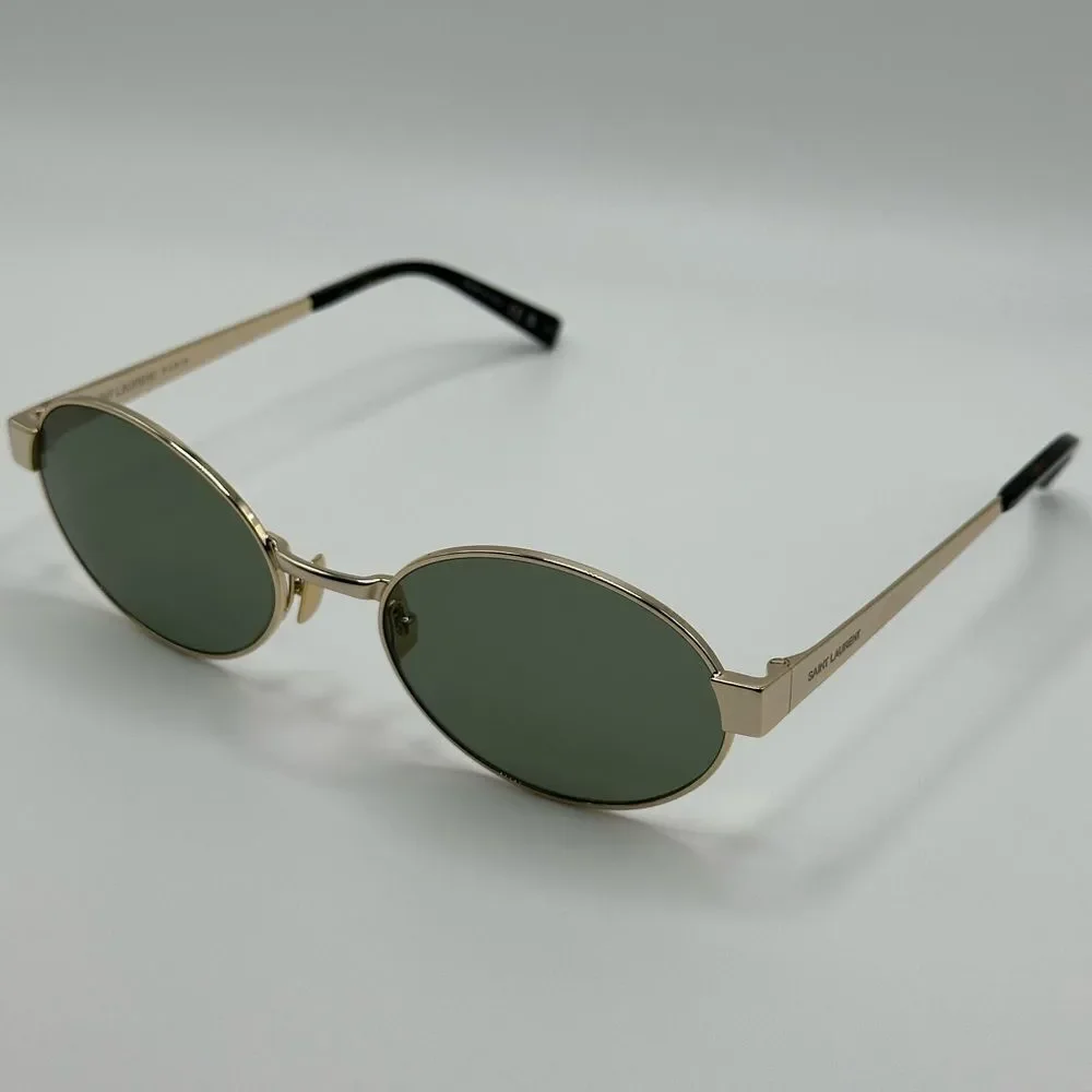 BRAND NEW SAINT LAURENT SL692 003 Gold/Green Unisex Sunglasses - Picture 5 of 13